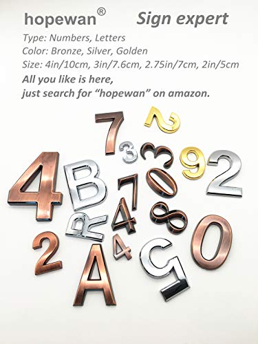 image for 4 Inch Mailbox Numbers 5, Door Address Number Stickers for House/Apart