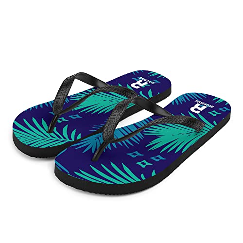 Flip-Flops Rubber Sole, Polyester Fabric, Black Y-Shaped Rubber Straps2