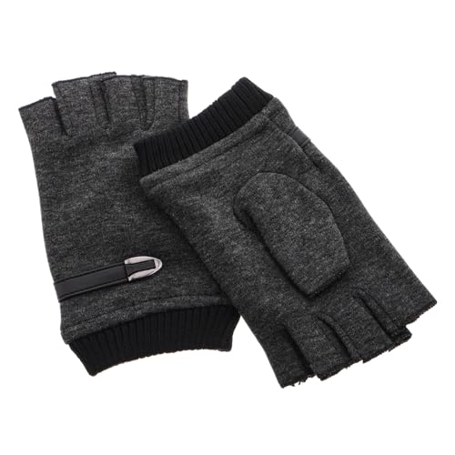 Abaodam Half Finger Cycling Gloves Thermal Touch Gloves for Winter Cold Weather Driving Men's Women's