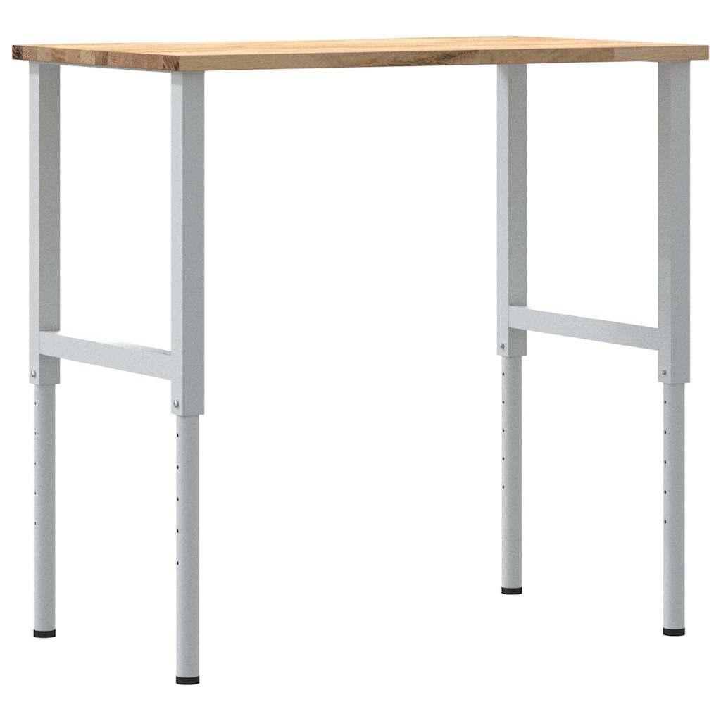 Genérico Banco de Trabajo Madera Maciza de Roble 100x60x(71,5-98) cm,Bricolaje,Accesorios de Bricolaje,Organización y Almacenamiento de Herramientas,Mesas de Trabajo,Marrón,17.6 kg,3309717