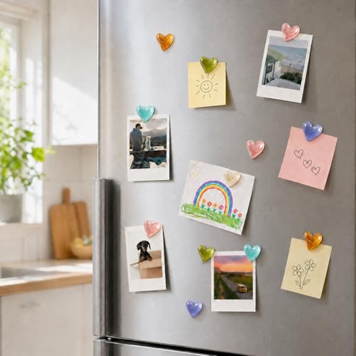 Imanes decorativos en forma de corazón pack x18 miniatura 5
