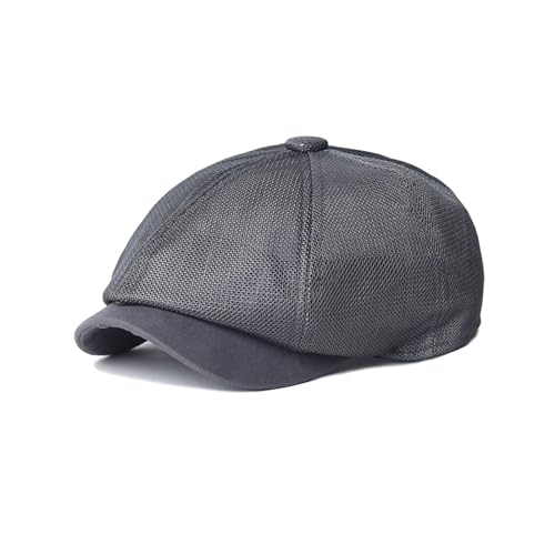 Chapeau octogonal respirant en maille unie avec visière rétro