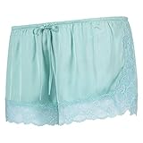 100% Polyester HUNKEMÖLLER Damen Pyjama-Shorts Satin grün S
