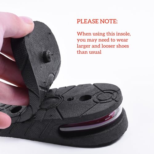 Image of Height Increase Insoles 2 Layers, 1.2 to 1.8 Inches, Universal Non-Slip Air Up Shoe Lifts Half Shoe Inserts, Variable Height Increasing Taller Shoes with Air Cushion for Women and Men, 1 Pair