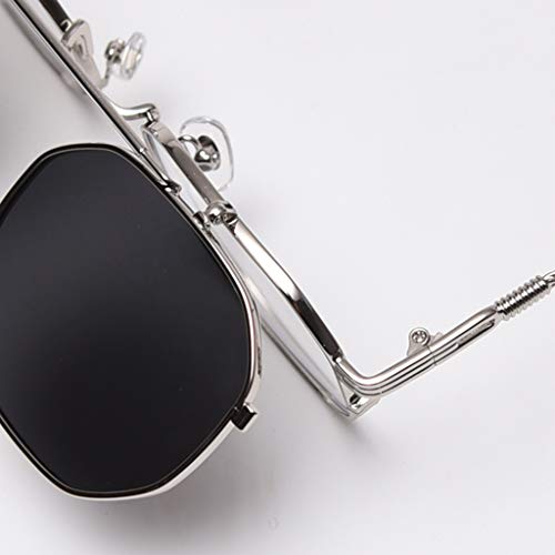 kachawoo Metal Flip Up Sunglasses Polarized UV400 Square Optical Glasses Frame Summer4