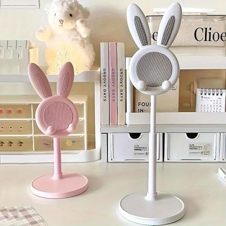 cute bunny mobile stand adjustable desktop phone holder for smartphones and tablets stable anti slip design for home office study