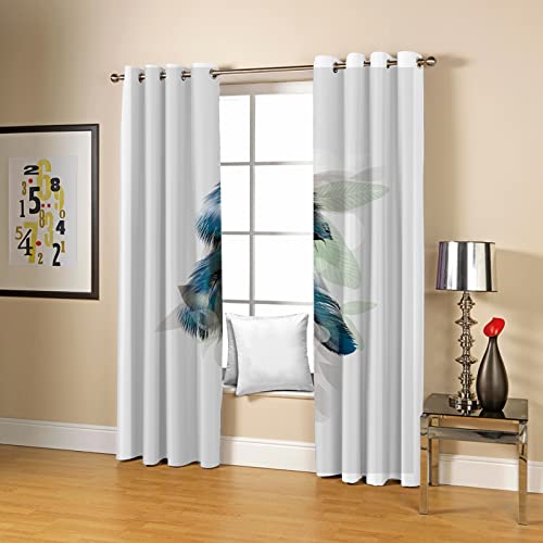 DANLIM Vorhang Blickdicht Vorhänge Verdunkelungsvorhang Gardinen Mit Ösen...