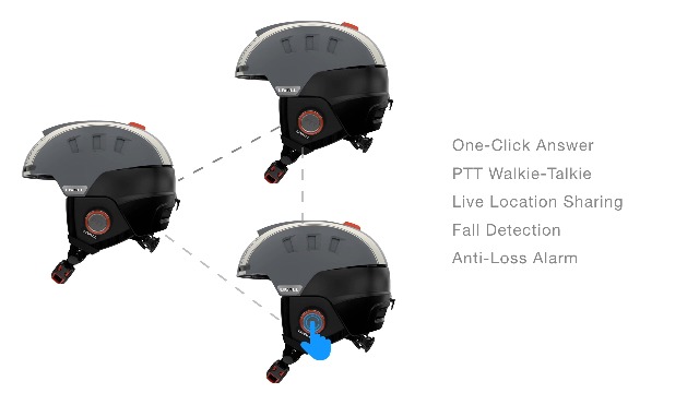 LIVALL RS1 Smart Bluetooth Ski Helmet with Built in Speakers & Microphone, Patented Fall Detection & SOS Alert, Adjustable Venting and Goggles Compatible, Snow Sport Helmets for Men Women Adults