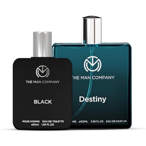 Image of The Man Company EDT Perfume Gift Set | Black 50ml & Destiny 100ml | Valentine Gift Set For Husband, Boyfriend