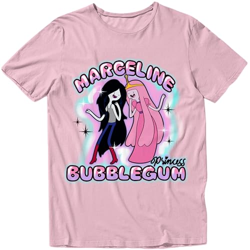 Adventure Time Airbrush Marceline & Princess Bubblegum Adult & Kids Sized Short Sleeve T-Shirt2