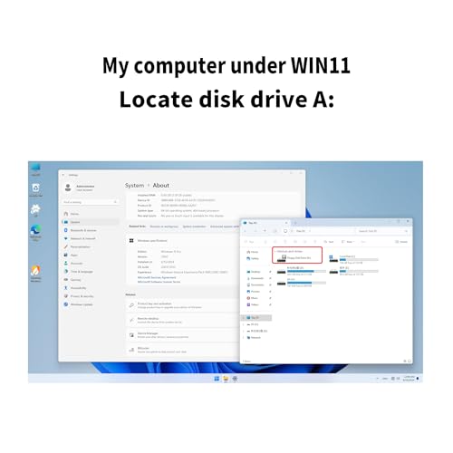 image for YEY USB Floppy Drive,Floppy Disk Reader 3.5-inch External Portable 1.4