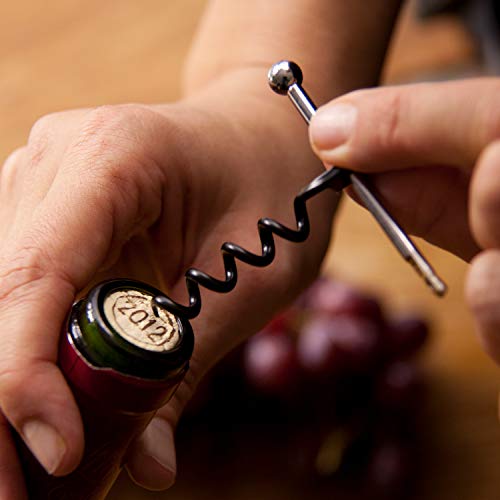 TRUE Twistick Pocket Keyring Wine Bottle Opener - Stainless Steel 4MM Cork Screw Bar & Teflon Coated Corkscrew Helix, Quick Release Pocket Keychain Clip, Portable EDC Waiters Friend Bottle Opener - Image 4