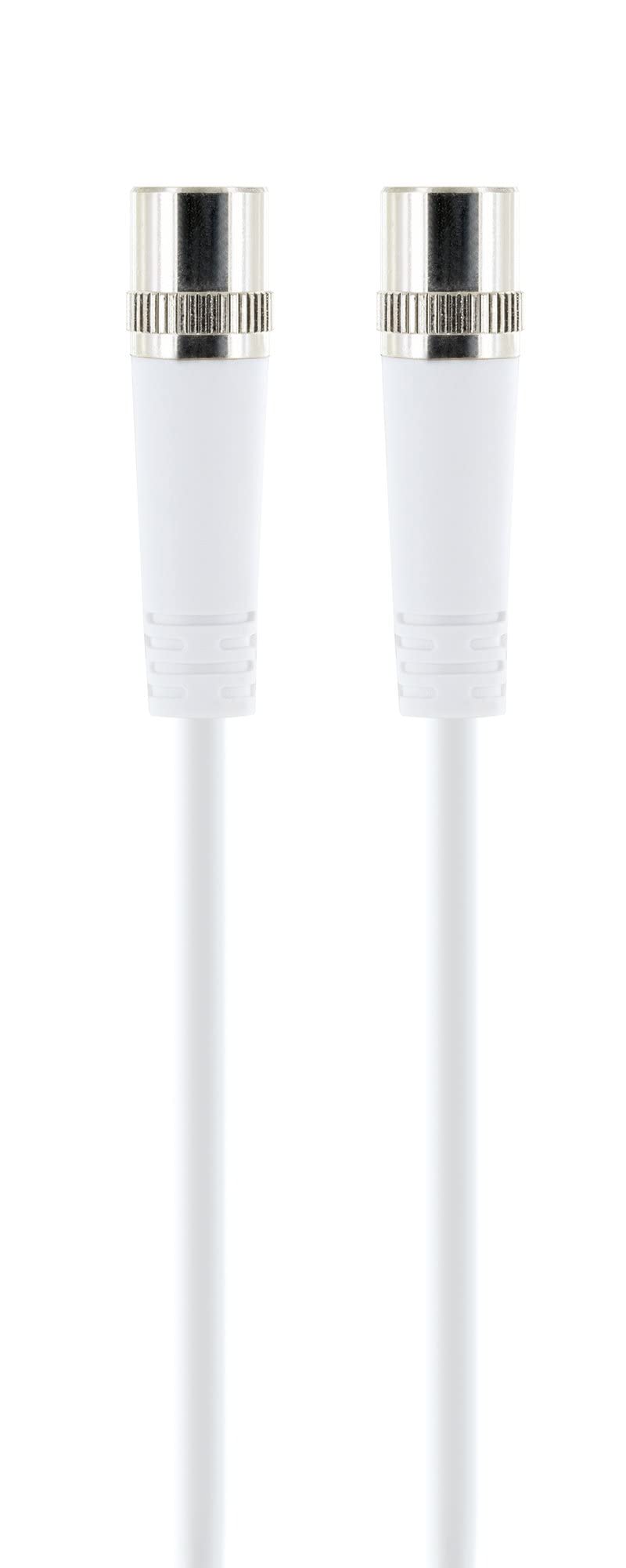 SCHWAIGER antenne, SAT Câble de raccordement [1x F à raccord rapide - 1x F à raccord rapide] 7.50 m 10 dB quadruple blindage blanc