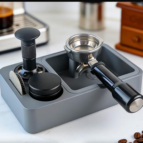 Caja de golpe para café expreso con barra de silicona protectora y base sólida de ABS 8