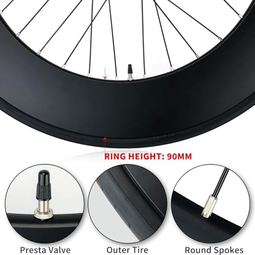 Guidon route et roues pignon fixe 700C mono-vitesse avec frein - 4