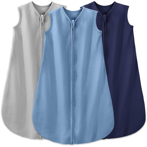 Image of Yoofoss Baby Sleep Sack 24-36 Months Wearable Blanket for Babies 100% Organic Cotton 2-Way Zipper TOG 0.5 Toddler Sleeping Sack 3 Pack, Sleep Sacks