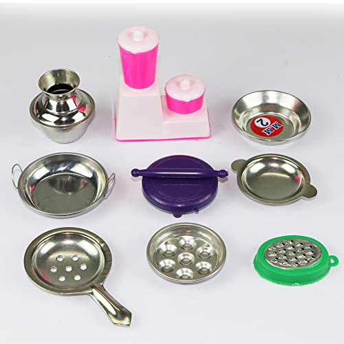 Image of 26 Pcs Stainless Steel Kitchen Set, Miniature Kitchen Set, Real Cooking Kit for Play, Miniature Cooking Set for Kids, Baby Kitchen Set Toys for Girls, Mini Kitchen Set for Kids - (Pack-26)