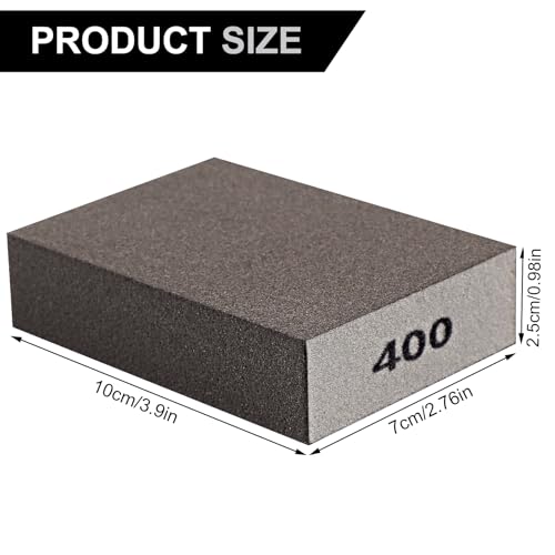 Image of Romeda 8-Pack Sandpaper Block, 400 Grits Washable and Reusable Handmade Sanding Sponge, Drywall Sandpaper Blocks for Wooden Drywall Sheetrock and Metal Glazing