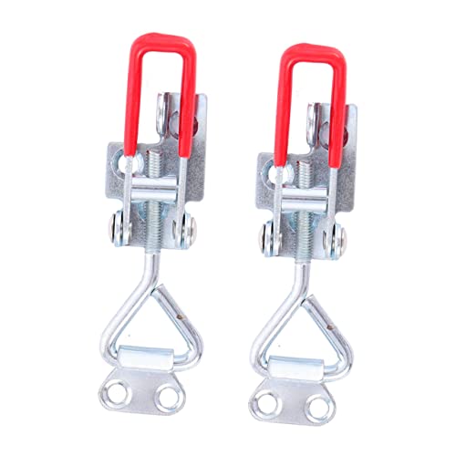 NULYLU 2pcs Latch Clamps for Door Metal Adjustable Toggle Clamp Strong Grip Spring