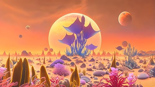 Tableau sur toile monde sous-marin extraterrestre 58x90cm décoration murale fantastique