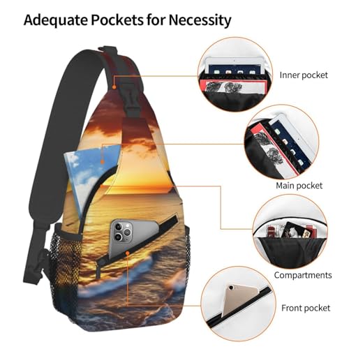 Bolso cruzado estilo bandolera para viaje y senderismo miniatura 4