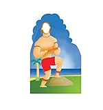 Cardboard People Hawaiian Guy Stand-in Life Size Cardboard Cutout Standup