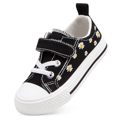 JUDIS Kids Canvas Shoes Adjustable Straps Fashion Casual Sneakers for Boys and Girls
