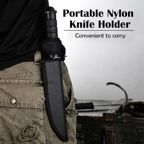 Image of Tactical Style Utility Knife with Blade Cover & Non-Slip Handle | Portable Multi-Purpose Knife for Kitchen, Camping, Travel & Everyday Utility Use
