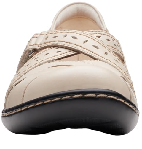 Clarks Clarks womens Ashland Spin Q Loafer, Ivory Leather, 8.5 US