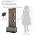 AUTODAYA 39.4" Modern Zen Faux Slate Water Fountain for Indoors or Outdoors with LED Lights, Cascading Waterfall, Tranquil Water Feature for Patio, Garden, Deck or Porch