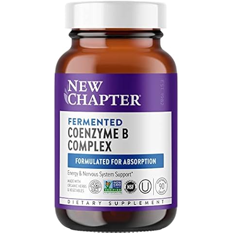 New Chapter Vitamin B Complex – Fermented Coenzyme B Complex Rich in Vitamin B12 + Vitamin B6 + Biotin + Made with Organic Ingredients - 90 ct Cover
