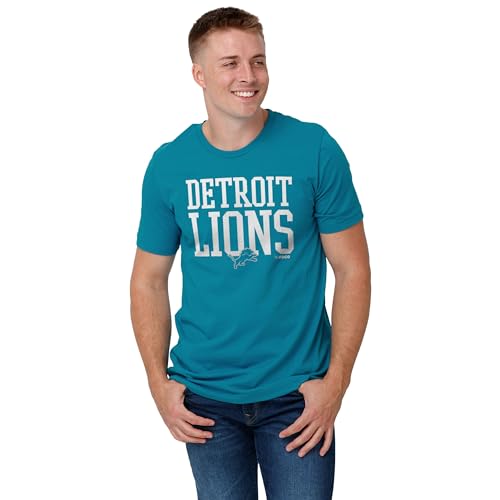 FOCO Detroit Lions Bold Wordmark Primary Color T-Shirt - Large