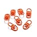 AGCFABS 20pcs/Pack Colored Metal Swivel Clasps Universal Swivel Key Connection Prevent Knotting Keychain Ring for Keychain , Jewelry Making Accessories (Orange)