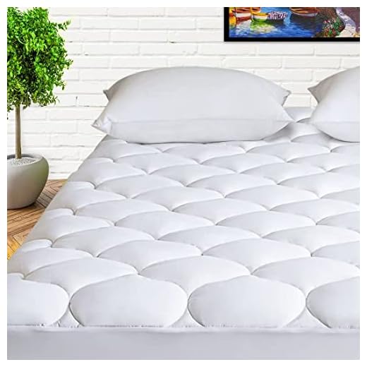 HARNY Mattress Pad Cover Queen Size 400TC Cotton Pillow Top Cooling Breathable Mattress Topper Quilted Fitted with 8-21" Deep Pocket