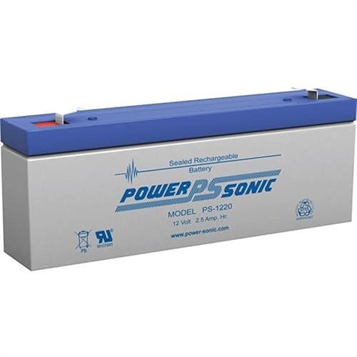 Batería de plomo ácido sellada recargable Power-Sonic PS-1220 12V 2.5 AH 20 hr. 12V 2.2 AH 10 hr.