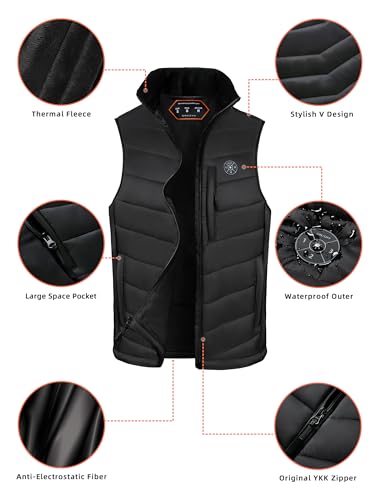 Professional Men's Heated Vest with 12000mAh Large Capacity Battery Pack2