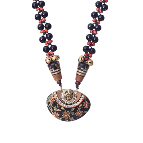 Image of AAKRITI ART CREATIONS Handcrafted Women's Jewelry Set - Ethnic Necklace and Earrings, Fashion Accessories for Special Occasions & Celebrations