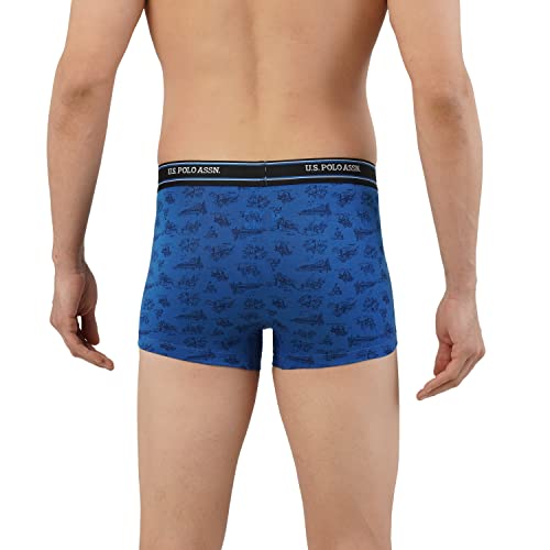 Image of U.S. Polo ASSN. Men's I616 Elasticized Waist Printed Underwear Trunks - Pack of 2