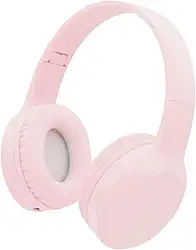 Fone de Ouvido Bluetooth 5.3 On-ear. Cancelamento de Ruído e Regulavel para Corridas e Academia, Headphone Sem Fio com Microfone Integrado Confortavel e Dobravel Compativel com Android e IOS. (Rosa)