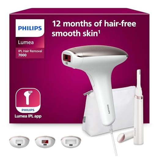 Philips Lumea avancerad IPL hårborttagningsanordning för ansikte och kropp med 3 tillbehör och hudtonssensor, inkluderar kostnadsfri kompakt touchup-trimmer – BRI923/00