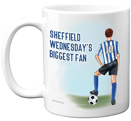 Stuff4 Football Mug Gift for Sheff Weds Fans - Footy Biggest Fan - Happy Birthday Mugs Present Gifts for Son Dad Brother Uncle Colleague Friend Cousin 11oz Ceramic Dishwasher Safe Coffee Tea Cup