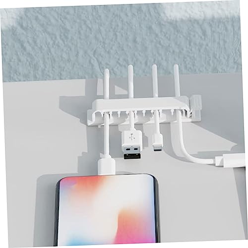 Set de 3 organizadores de cables con clips adhesivos para escritorio miniatura 2