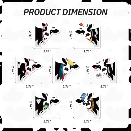 Image of 7 Pcs Cow Print Car Air Fresheners for Women - Cute Hanging Car Accessories for Rear View Mirror, Car Interior Decorations with Assorted Scents, Long-Lasting Automotive Accessories for SUVs, Trucks