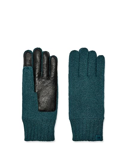 UGG ニットスマートグローブ 導電性レザーパームとリサイクルマイクロファーライニング池付き LG-XL, ポンド(Pond), LG-XL