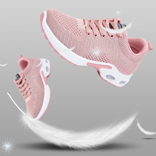 Image of Padgene Womens Sneakers Air Cushion Running Shoes Lightweight Tennis Walking Shoes Mesh Breathable Gym Work Fashion Sneakers Athletic Comfortable Casual