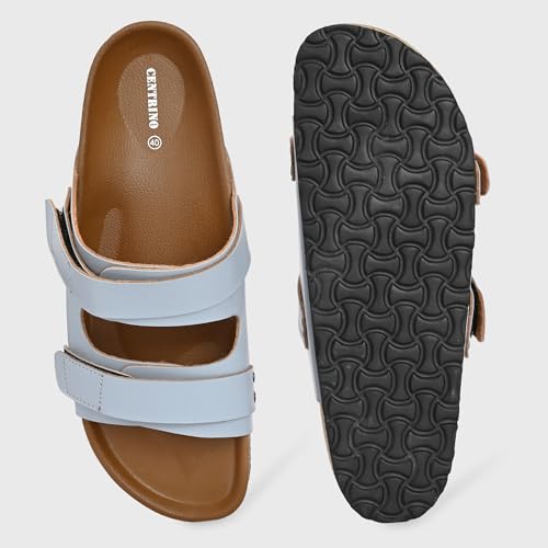 Image of Centrino Women's Berkin-Style Slip-On Sandals | Open Toe Design | Soft PU Footbed | Lightweight & Comfortable | Arch Support | On-Grip Sole | Casual Outdoor Wear (9222)