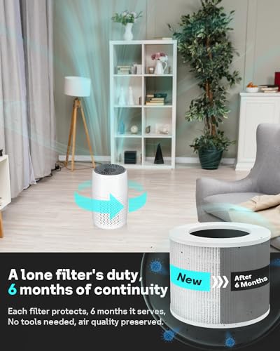 image for Leemone 2 Pack Core Mini H13 True HEPA Replacement Filter for LEVOIT C