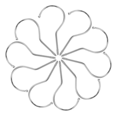 SOESFOUFU Heavy Duty Hooks s Shape Hooks Hanger Organizer Screw Hooks Stainless Steel Screw Hooks DIY Hanger Hooks