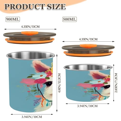 Envase para café hermético de acero inoxidable 500 ml miniatura 2