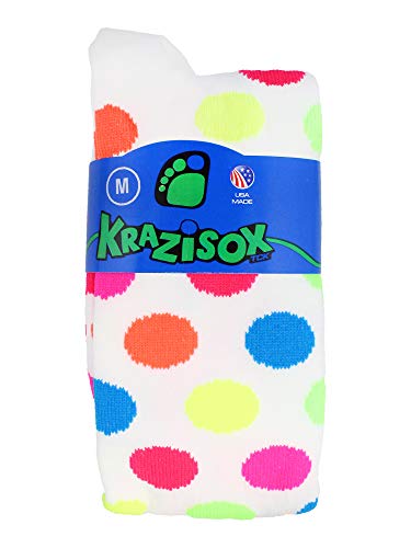 TCK Krazisox White with Neon Polka Dots Socks2